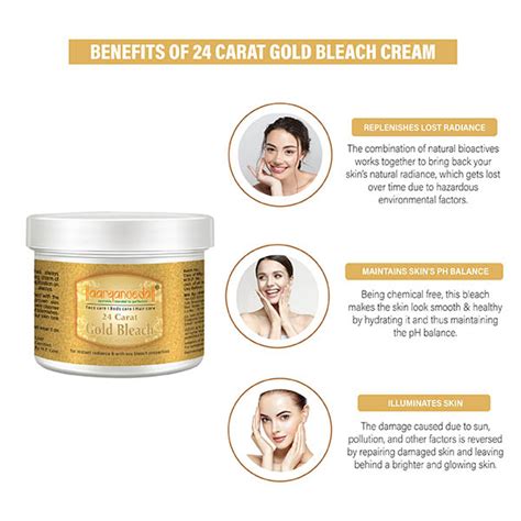 Buy Aryanveda Carat Gold Bleach Cream For All Skin Types Pack Of