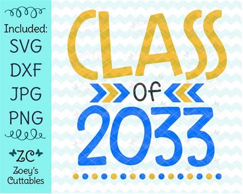 Class Of 2033 Svg Graduation Svg End Of School Year Kindergarten