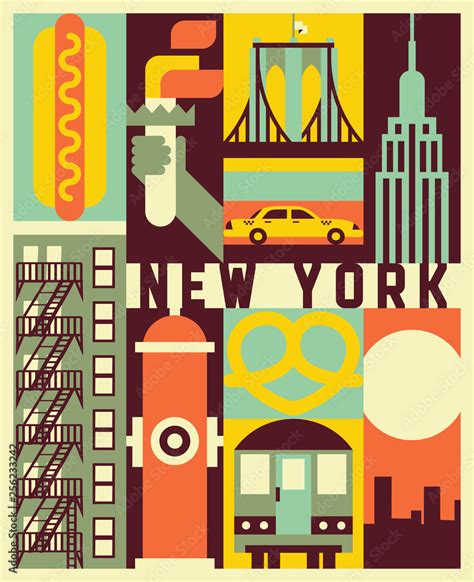 Vector New York background Stock Vector | Adobe Stock