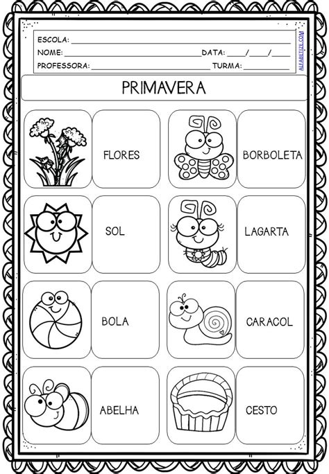 Sequ Ncia Did Tica Primavera Atividades Alfabetiza O E Letramento