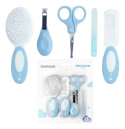 Kit De Higiene Cuidados Para El Beb Con Piezas Pimpolho Color Azul