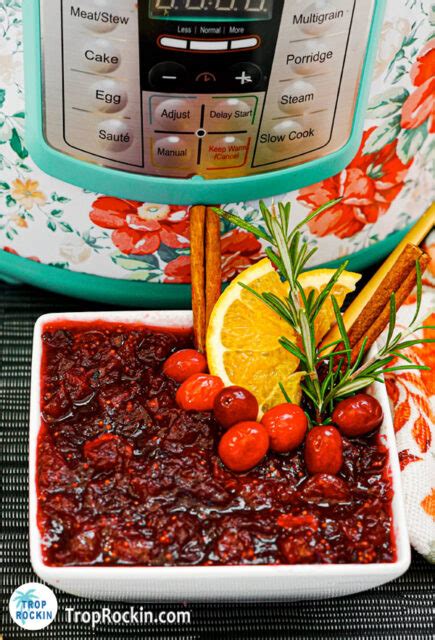 Instant Pot Cranberry Sauce | Trop Rockin