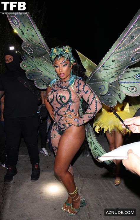 Megan Thee Stallion Sexy Seen Showing Off Her Hot Body At Her Halloween Party In Los Angeles