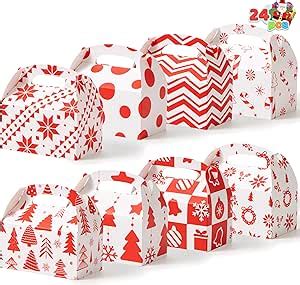 Amazon JOYIN 24 PCS Christmas Cookie Boxes 3D Christmas Foil