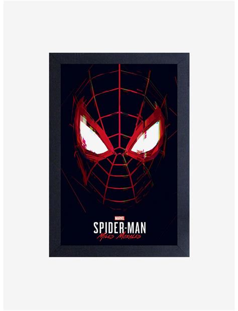 Marvel Spider Man Miles Morales Spidey Eyes Framed Wood Wall Art Boxlunch