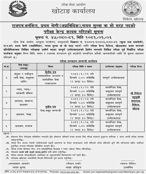 Lok Sewa Aayog Nayab Subba Second Phase Written Exam Center Khotang