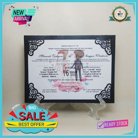 Jual Cover Undangan Papercut 067B Undangan Pernikahan Ulang Tahun