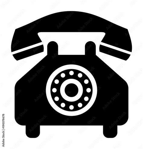 Telephone vector icon Stock Vector | Adobe Stock