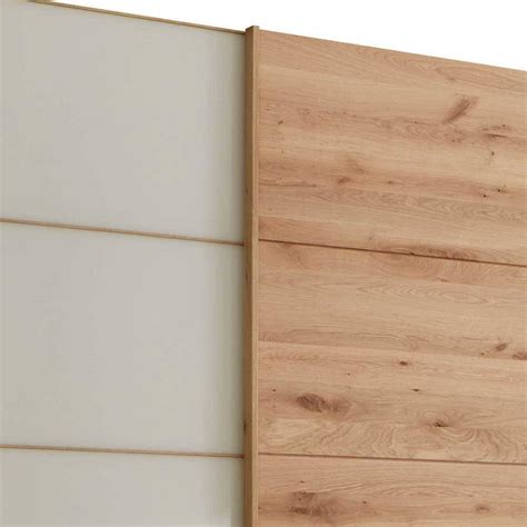 Kleiderschrank 250 cm breit mit zwei Höhen - drei Schwebetüren - Seharin