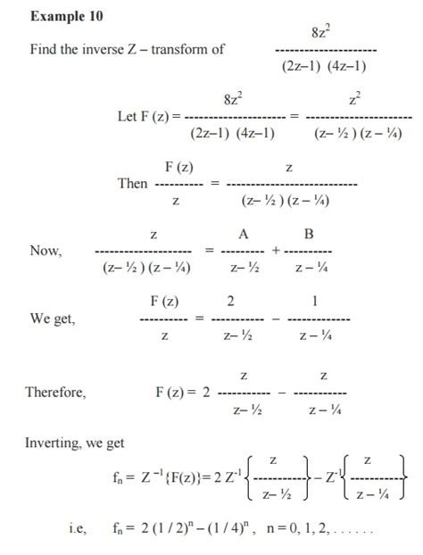 Inverse Z Transforms