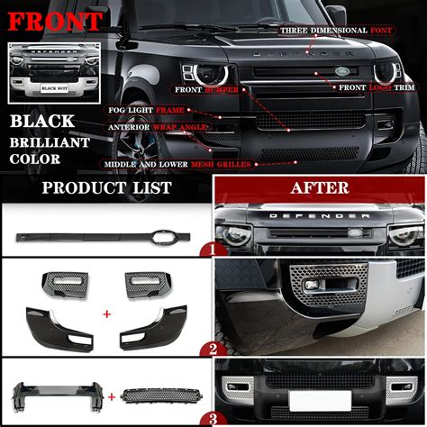 All Glossy Black Car Accessories Body Parts Front Bumper For Land Rover ...