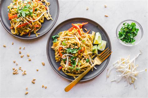 Easy Vegan Pad Thai In 30 Minutes From My Bowl Recipe Vegan Pad Thai Vegan Asian