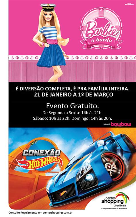 Center Shopping Ter Evento In Dito Da Barbie A Bordo E Conex O Hot Wheels Para Animar As F Rias