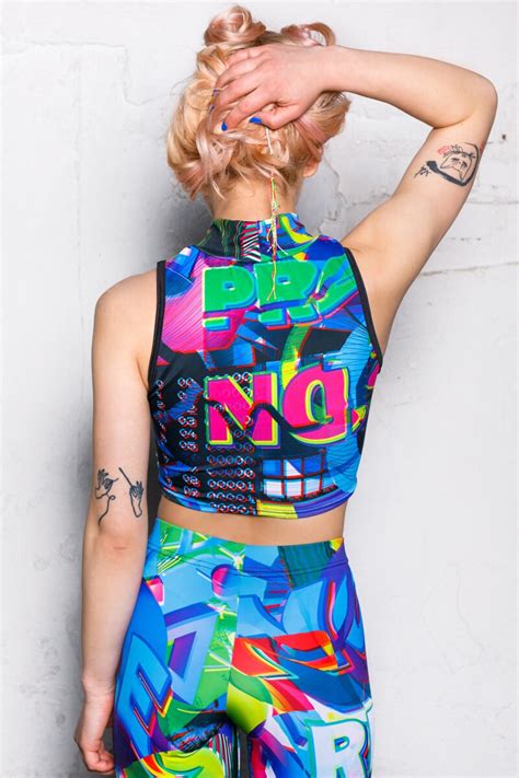 Rave Crop Top Cut Out Cropped Top Festival Crop Top Etsy