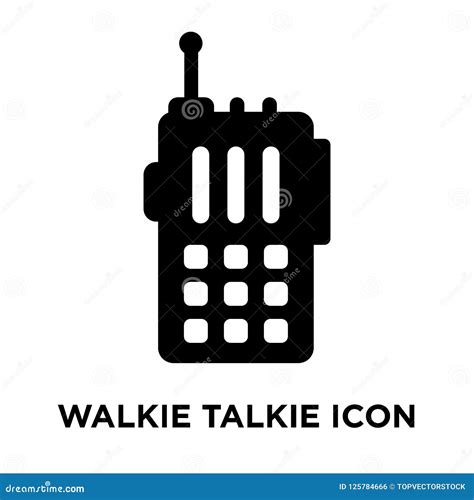 Walkie Talkie Icon Vector Isolated On White Background Logo Con Stock