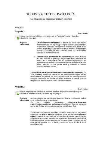 TODOS LOS TEST DE PATOLOGIA Pdf