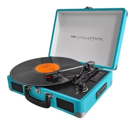 Tocadiscos Winco W Vinilo Wincofon Color Celeste