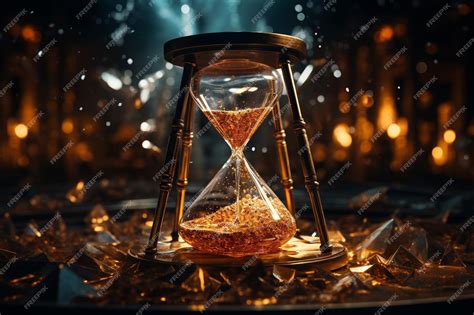 Premium Photo A Shattered Hourglass Signifying The Irreversible Passage Of Time