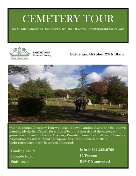 Cemetery Tour Smithtown Historical Society