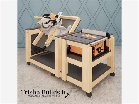 Compact Flip Top Workbench Dewalt Table Saw Miter Saw Etsy In