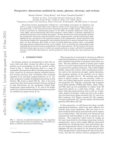 PDF Perspective Interactions Mediated By Atoms Photons Electrons