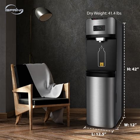 ISpring DS S Bottleless Water Filter Dispenser Self Cleaning Hot Cold And Room Temperature