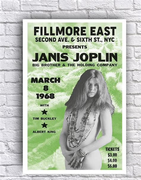 Janis Joplin Fillmore East Tour With Albert King And Tim Buckley