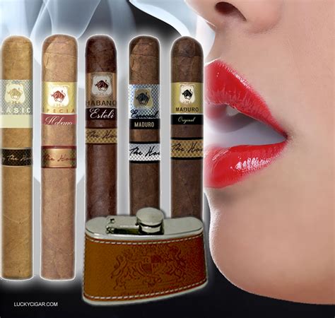 Cigar Sample Sets Of Sizes And Flavors The House Of Lucky Cigar Collection Cigar Ts Cigars