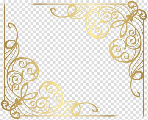 Gold Corner Borders Clip Art