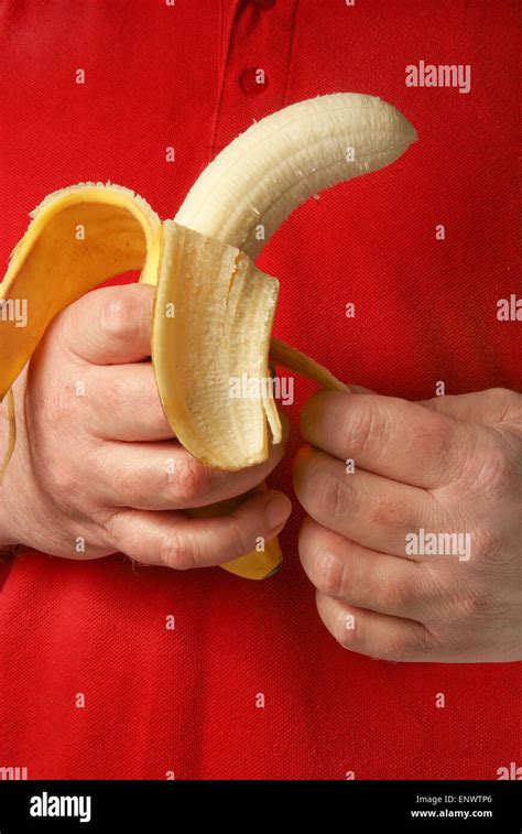 Peeling A Banana Stock Photo Alamy