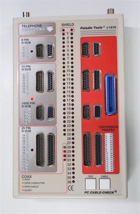 Paladin Tools Weidmuller PC Cable Check Tester 1570 Ethernet Coax