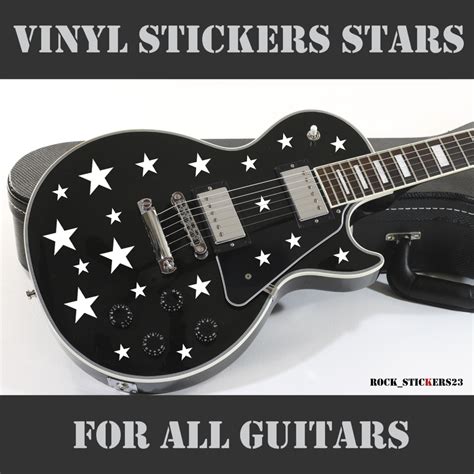 Stickers stars vinyl stylish for all types of guitars set 28 decal to ...