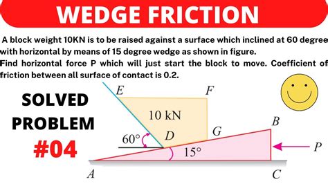 Q4 Wedge Friction Problem In Engineering Mechanics