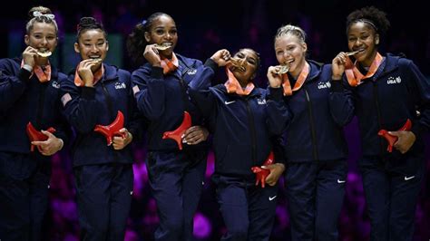 US women's gymnastics clinches gold at world championships - ABC News