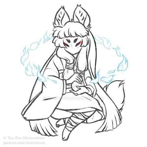 Inktober Day 1 Ring Of Foxfire By Teakitsune On Deviantart Concept