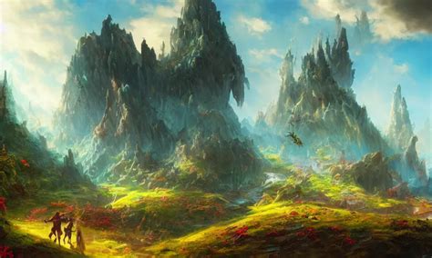 Fantasy Landscape Digital Art Concept Art Magic Stable Diffusion