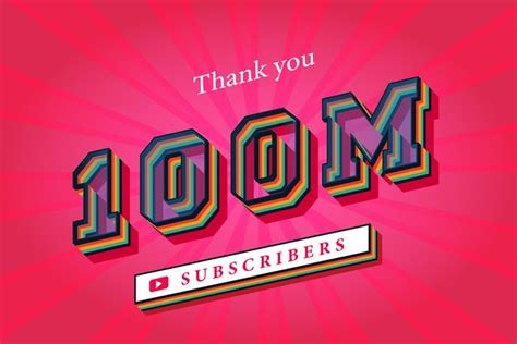 100m Subscribers Celebration Thank You Social Media Banner