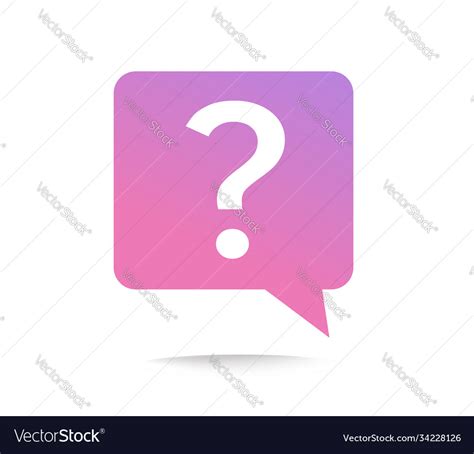 Question box or request notice icon flat Vector Image