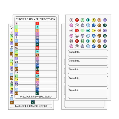 Printable Circuit Breaker Labels Templates