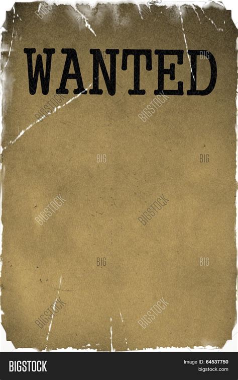 Vintage Wanted Poster Image Photo Free Trial Bigstock