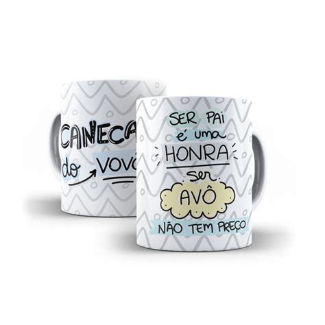 Caneca Vov Presente An Ncio De Gravidez Vov Porcelana Elo