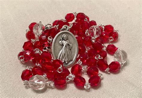 Divine Mercy Chaplet Chaplet of Divine Mercy, Handmade Chaplet - Etsy