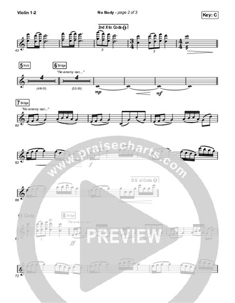 No Body Sheet Music Pdf Elevation Worship Jonsal Barrientes Praisecharts