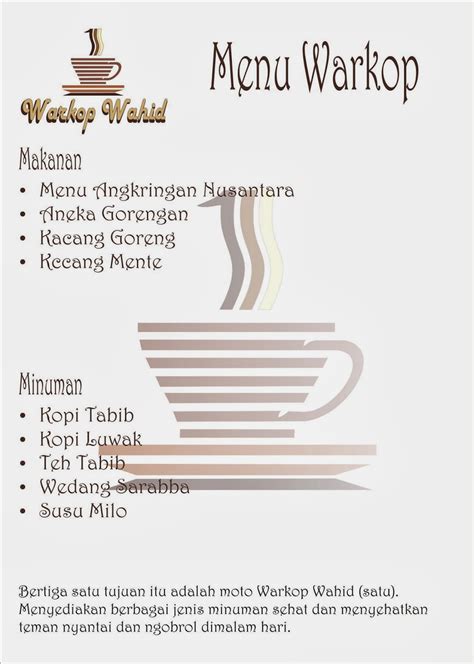 Warkop Wahid Warung Kopi Ring Road Balikpapan Menu Warkop Wahid