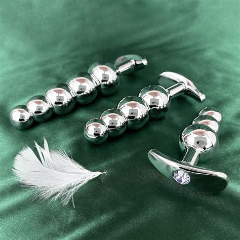 Metal Anal Beads Prostate Massage Stainless Steel Butt Plug Heavy Anus Beads 3 4 5 Balls