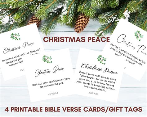 Christmas Bible Verse Cards, Printable Christmas Scripture Cards Gift ...