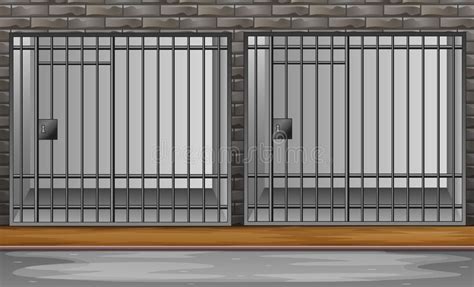 Prison cell with bars stock vector. Illustration of room - 12789996