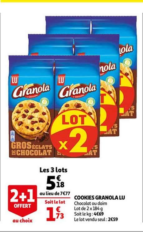 Promo Cookies Granola Lu Chez Auchan ICatalogue Fr