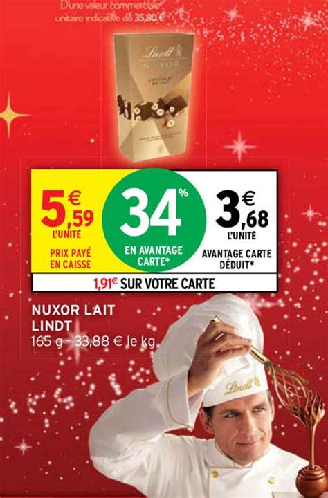 Promo Nuxor Lait Lindt Chez Intermarch Icatalogue Fr