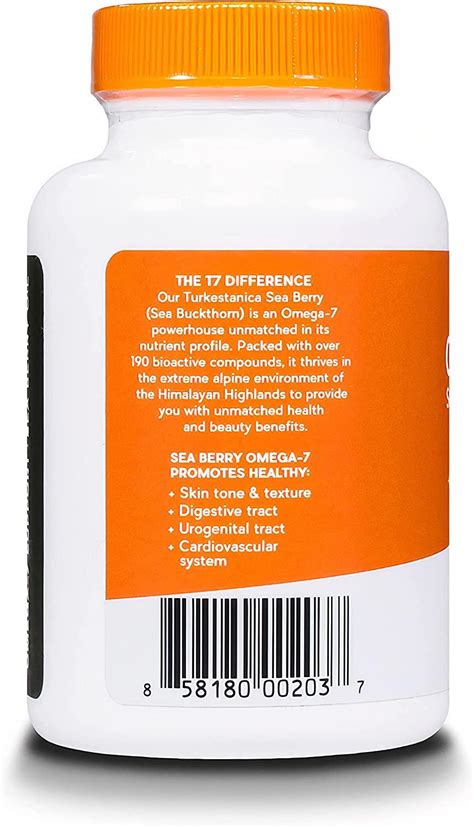 Sibu Beauty Sea Buckthorn Oil Omega 7 Support 60 Softgels